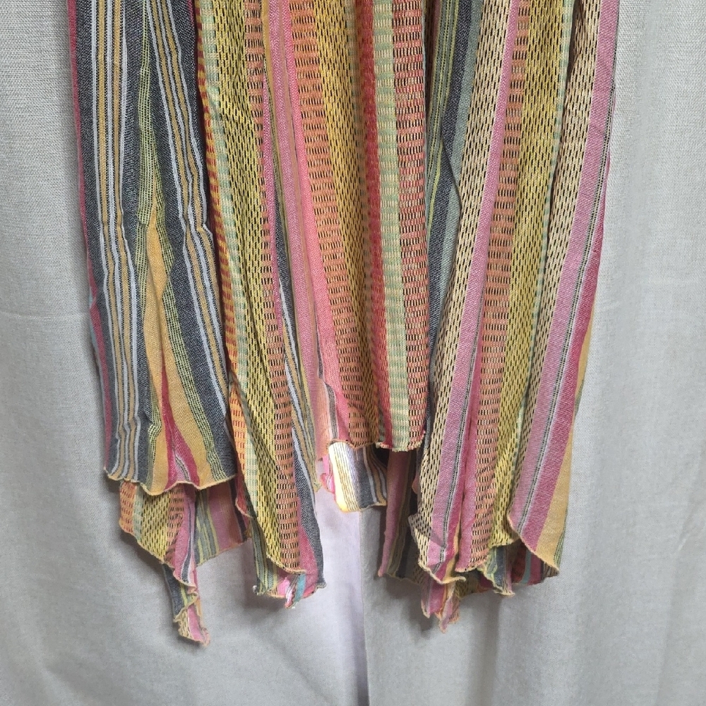 En Creme Pastel Striped High Low Dress - Picture 4 of 6